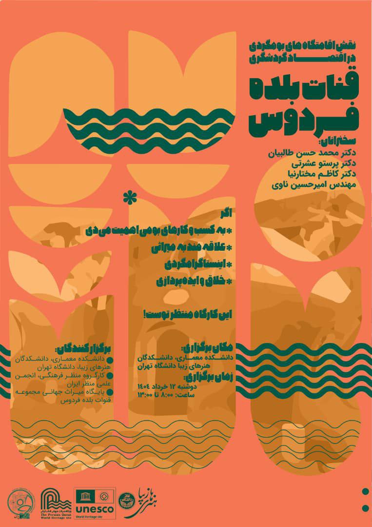 Workshop: The Role of Eco-Lodges in the Tourism Economy, Baladeh Aqueduct of Ferdows
